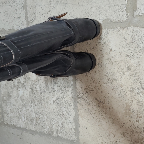 FRYE Dorado Gray Riding Boots Size 9 - Picture 4 of 12